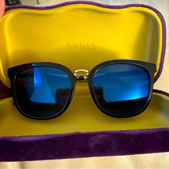 Gucci Black Sunglasses with Purple and Yellow Case s-l400.jpg main image 3